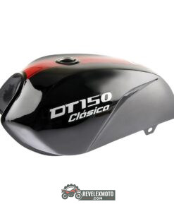 tanque gasolina italika dt150 clasica negro rojo